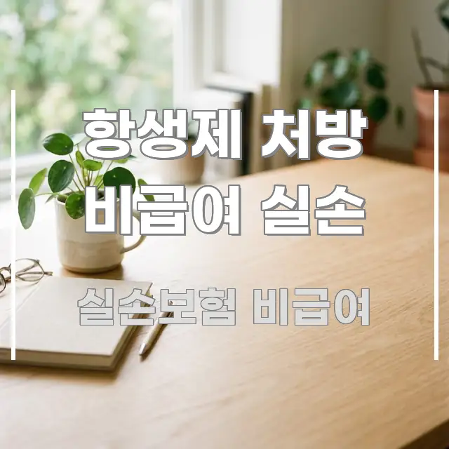 항생제 처방 비급여 실손 흥미롭게 구성한 타이포그래피 블로그 표지 - 설명을 돕는 이미지