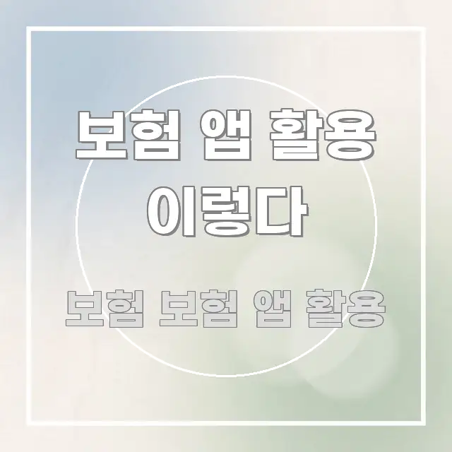 보험 앱 활용 이렇다 알기 쉽게 정리한 깔끔한 인포그래픽 표지 - 설명을 돕는 이미지