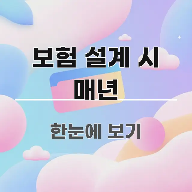 보험 설계 시 매년 이해하기 쉬운 텍스트형 카드뉴스 표지 이미지 - 가독성을 높이는 이미지