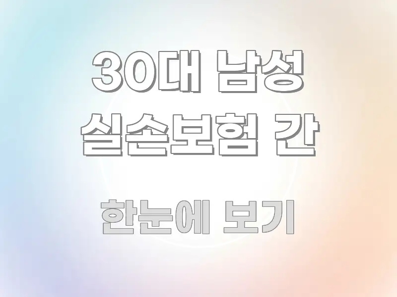 30대 남성 실손보험 간 핵심 개념을 담은 카드뉴스 스타일 이미지 - 가독성을 높이는 이미지