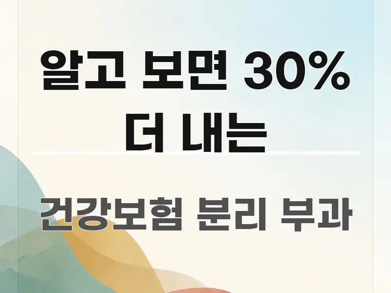알고 보면 30% 더 내는 주요 포인트를 요약한 블로그 대표 이미지 - 참고용 이미지
