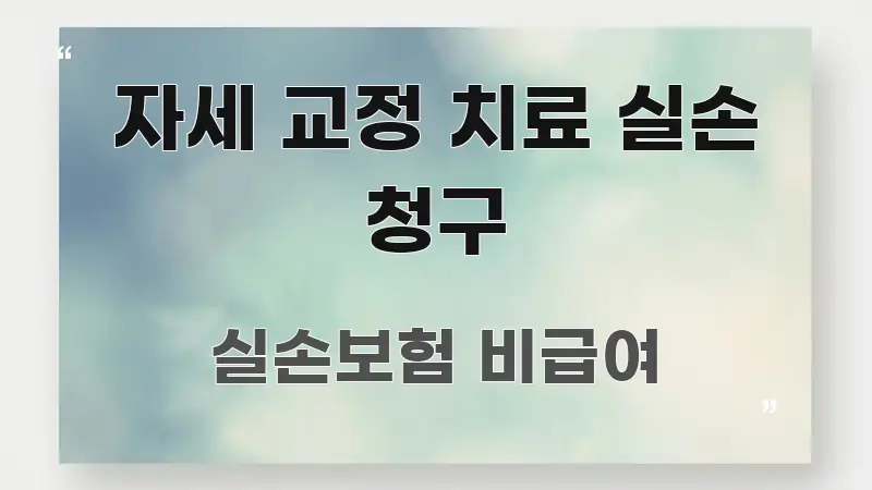 자세 교정 치료 실손 청구 중요 내용만 뽑은 핵심 키워드 시각화 이미지