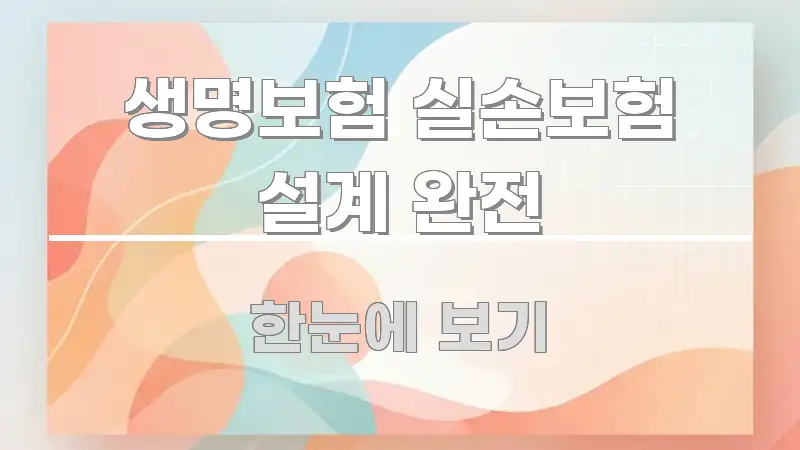 생명보험 실손보험 설계 완전 쉽게 따라할 수 있는 카드뉴스 스타일 이미지 - 내용 요약을 위한 이미지
