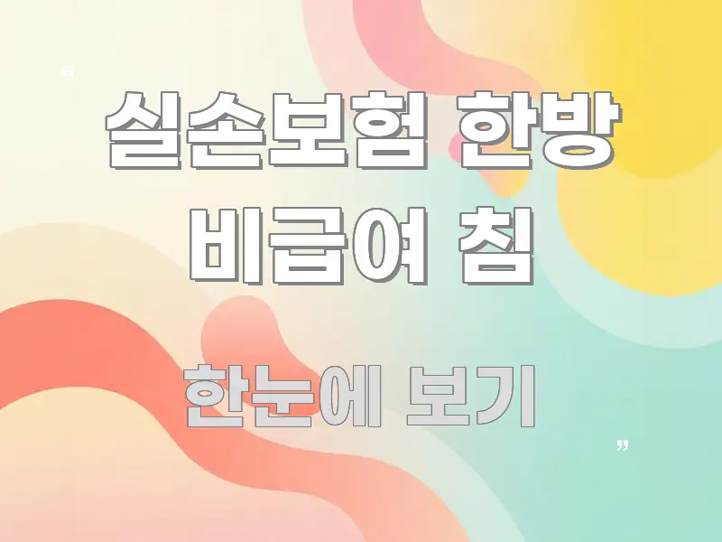 실손보험 한방 비급여 침 핵심만 담은 텍스트형 카드뉴스 표지 이미지 - 활용 예시 이미지