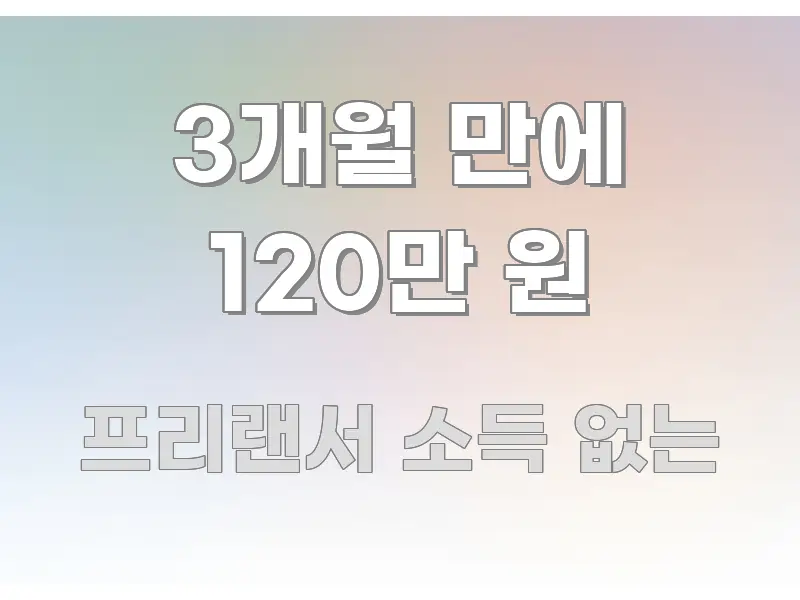 3개월 만에 120만 원 스마트하게 정리된 핵심 키워드 시각화 이미지 - 설명을 돕는 이미지
