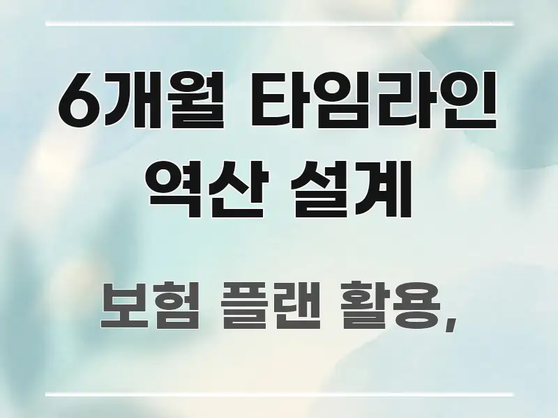 6개월 타임라인 역산 설계 꼼꼼하게 정리된 읽기 좋은 정보 카드 - 내용 요약을 위한 이미지