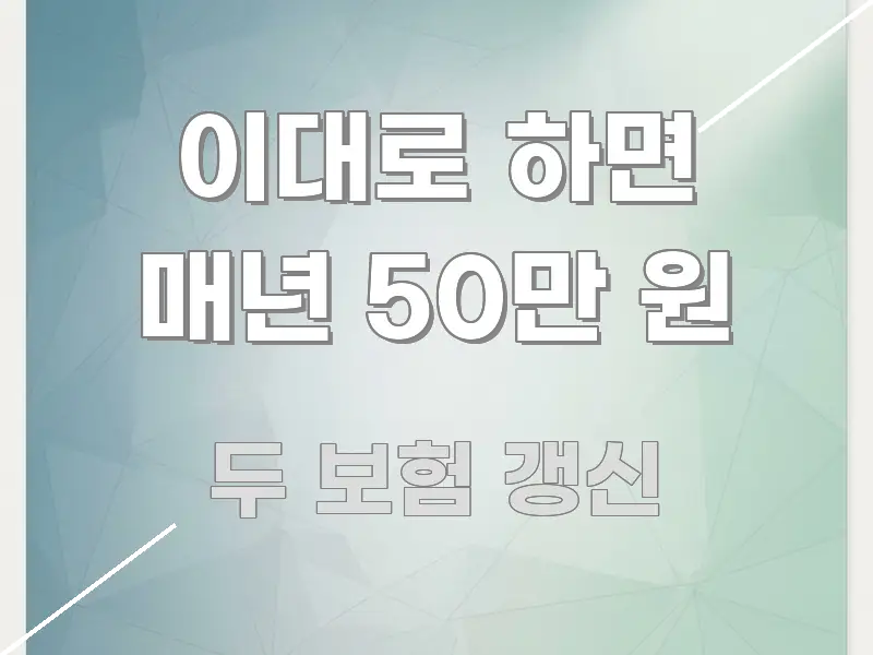 이대로 하면 매년 50만 원 중요 내용만 뽑은 정보 카드 디자인 이미지 - 참고용 이미지