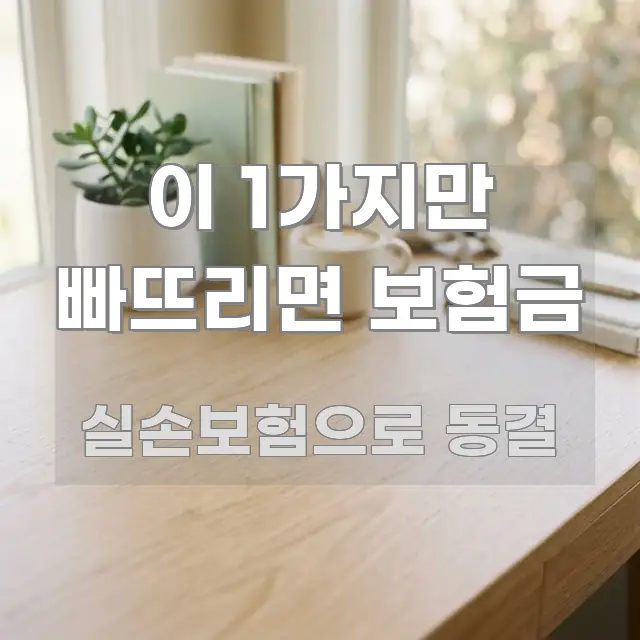 이 1가지만 빠뜨리면 보험금 구조적으로 정리된 정보 카드 디자인 이미지 - 내용 요약을 위한 이미지