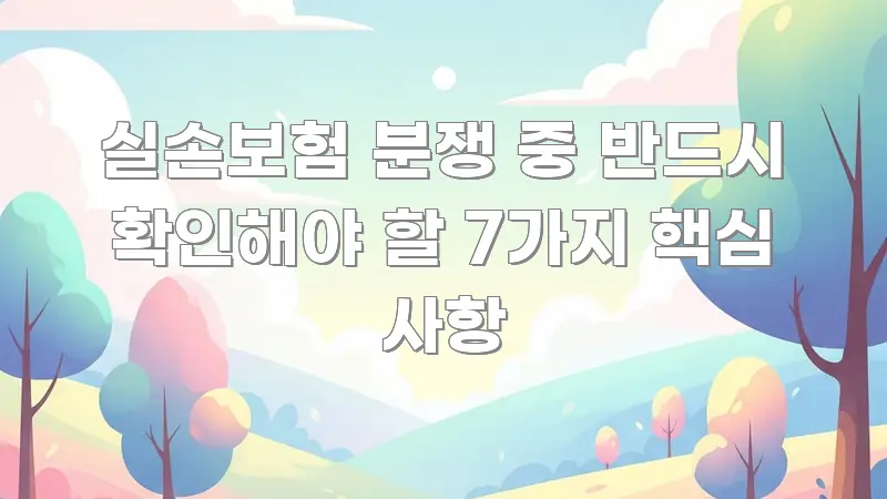 실손보험 분쟁 중 반드시 확인해야 할 7가지 핵심 사항 주요 흐름을 설명한 스마트 정보 카드