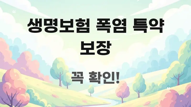 생명보험 폭염 특약 보장 바로 활용 가능한 포스트 대표 비주얼 이미지