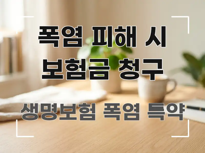 폭염 피해 시 보험금 청구 쉽게 따라할 수 있는 가독성 높은 정보 이미지