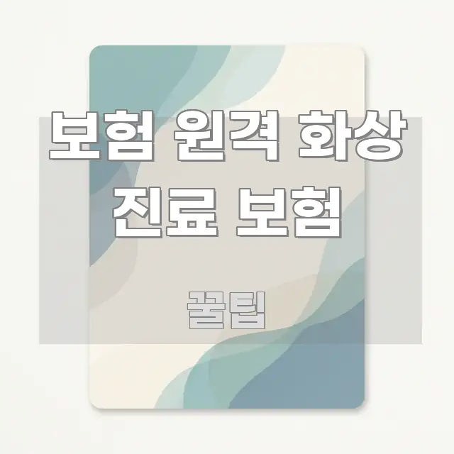 보험 원격 화상 진료 보험 핵심만 담은 스마트 정보 카드 - 가독성을 높이는 이미지