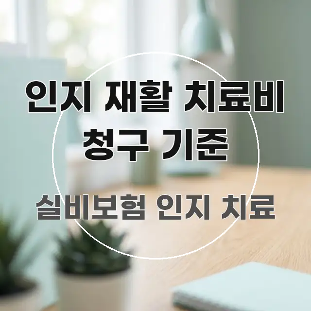 인지 재활 치료비 청구 기준 독자를 위해 선별한 핵심 정리 썸네일 이미지 - 참고용 이미지