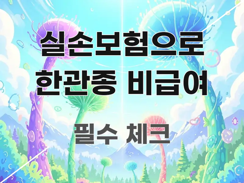 실손보험으로 한관종 비급여 꼭 필요한 정보만 담은 핵심 정보 비주얼 - 참고용 이미지