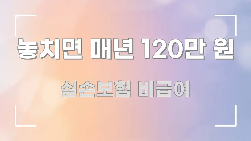 놓치면 매년 120만 원 신뢰할 수 있는 정보를 담은 텍스트 포스터 이미지