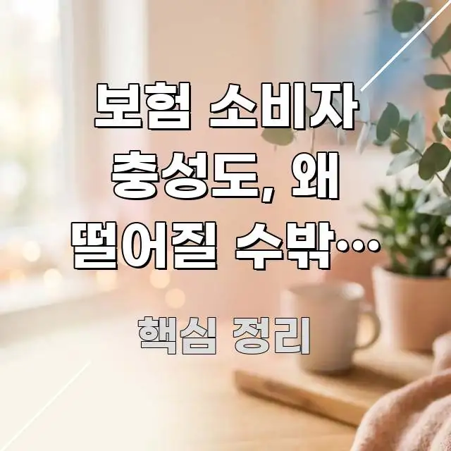 보험 소비자 충성도, 왜 떨어질 수밖에 없을까? | 알기 쉽게 정리한 핵심 정리 썸네일 이미지
