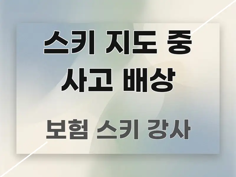 스키 지도 중 사고 배상 전문적으로 분석한 글 소개 썸네일 이미지