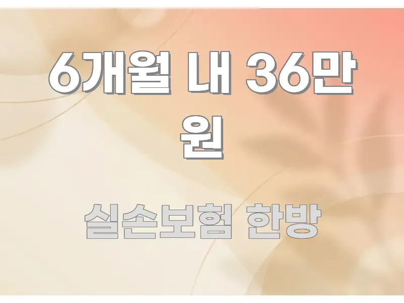 6개월 내 36만 원 검증된 정보로 구성된 텍스트형 카드뉴스 표지 이미지 - 가독성을 높이는 이미지