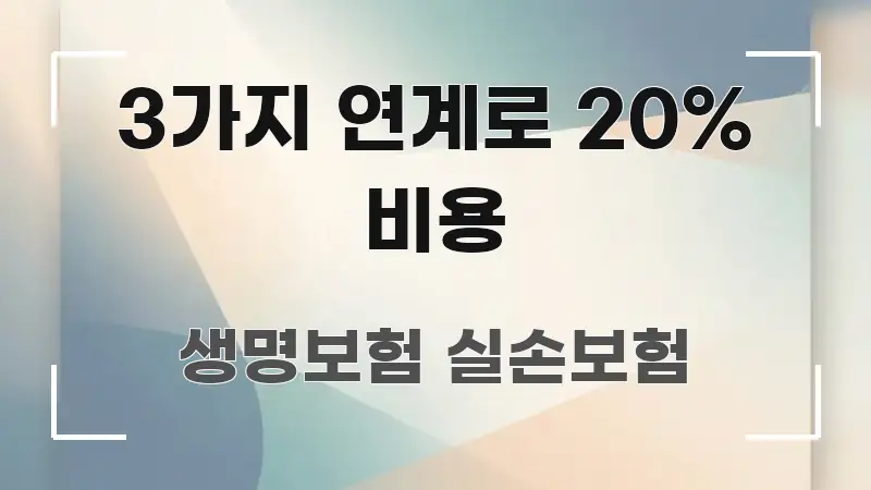 3가지 연계로 20% 비용 꼭 알아야 할 정보를 담은 텍스트형 카드뉴스 표지 이미지 - 내용 요약을 위한 이미지
