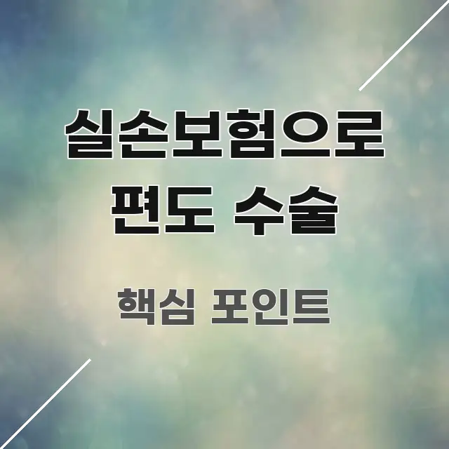 실손보험으로 편도 수술 가독성 높게 정리한 포스트 대표 비주얼 이미지