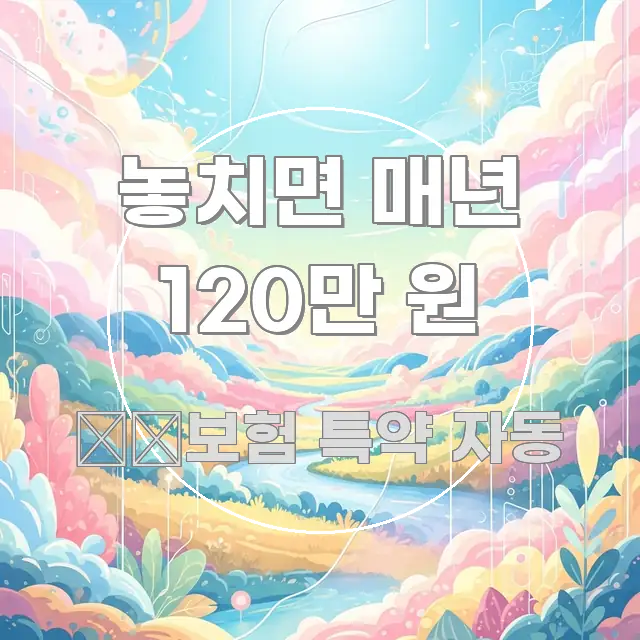 놓치면 매년 120만 원 핵심 정보 중심의 정보 요약 인포그래픽 이미지
