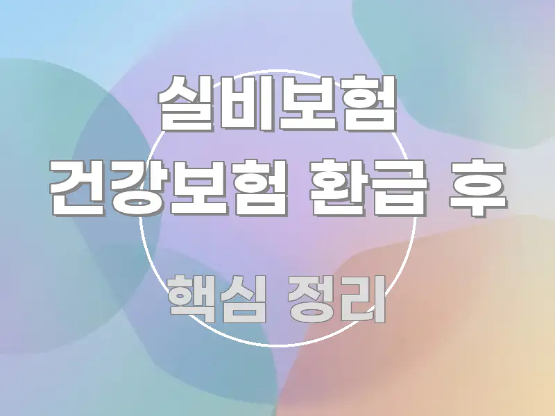 실비보험 건강보험 환급 후 알기 쉽게 정리한 미니멀 블로그 썸네일 - 가독성을 높이는 이미지
