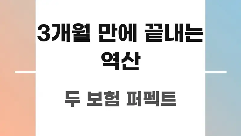 3개월 만에 끝내는 역산 주요 흐름을 설명한 심플 타이포그래피 표지