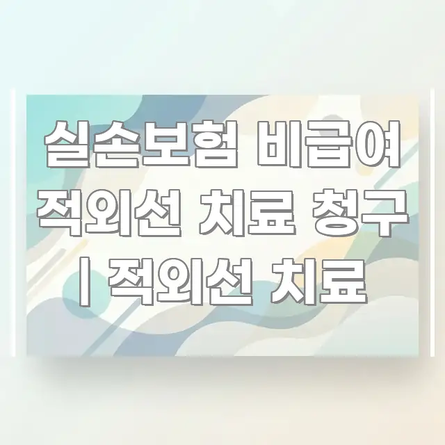 실손보험 비급여 적외선 치료 청구 | 적외선 치료 깔끔하게 정리된 가독성 높은 정보 이미지