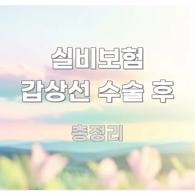 실비보험 갑상선 수술 후 전문적으로 분석한 핵심 정리 썸네일 이미지 - 가독성을 높이는 이미지