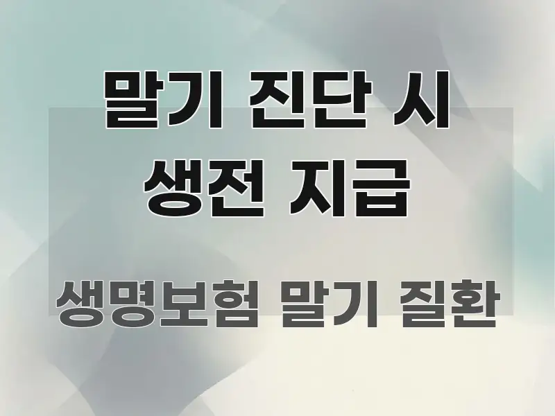 말기 진단 시 생전 지급 가독성 높게 정리한 블로그 섹션 구분 이미지