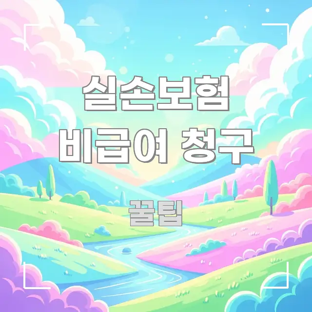 실손보험 비급여 청구 꼼꼼하게 정리된 정보 전달형 표지 이미지
