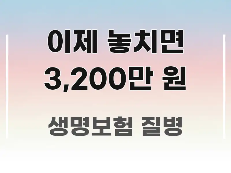 이제 놓치면 3,200만 원 한눈에 보기 좋게 요약한 정보 요약 인포그래픽 이미지 - 본문 내용과 연관된 이미지