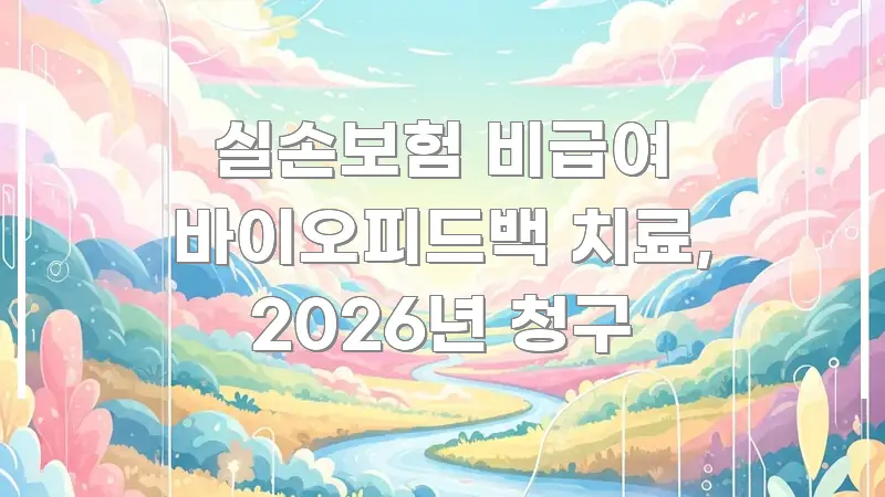 실손보험 비급여 바이오피드백 치료, 2026년 청구 실생활에 도움되는 블로그용 카드뉴스 썸네일