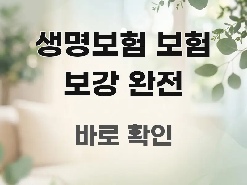 생명보험 보험 보강 완전 효율적으로 구성된 정보 카드 디자인 이미지 - 참고용 이미지