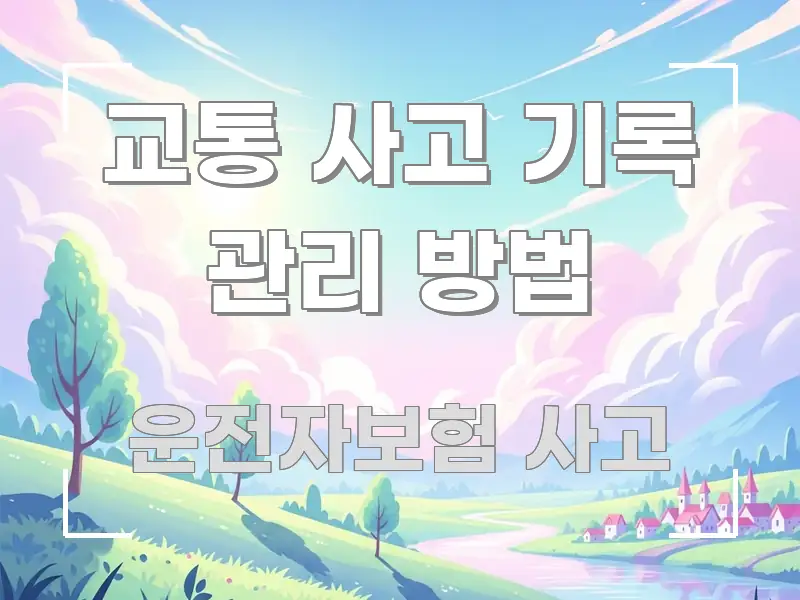 교통 사고 기록 관리 방법 흥미롭게 구성한 정보 전달형 표지 이미지