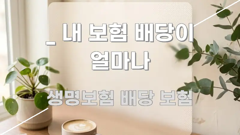 _ 내 보험 배당이 얼마나 흥미롭게 구성한 정보 전달형 표지 이미지