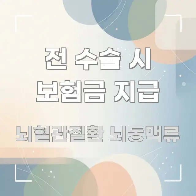 전 수술 시 보험금 지급 쉽게 따라할 수 있는 정보 요약 인포그래픽 이미지