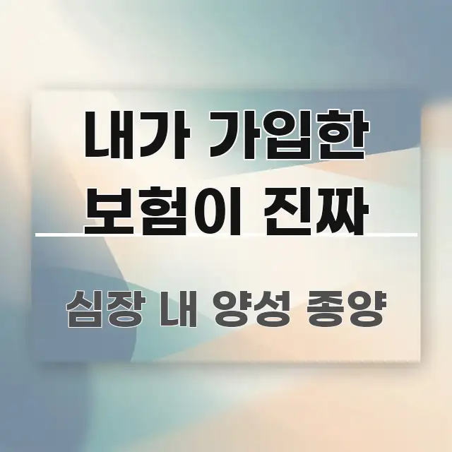 내가 가입한 보험이 진짜 핵심 요점 중심의 깔끔한 인포그래픽 표지