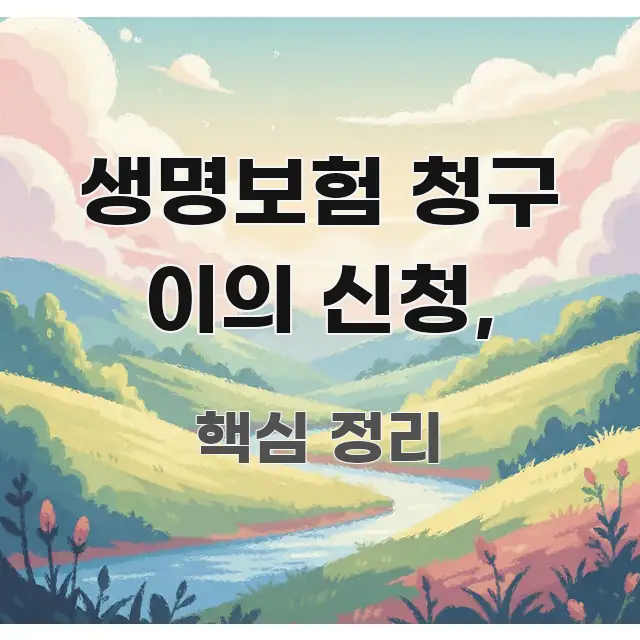 생명보험 청구 이의 신청, 검증된 정보로 구성된 텍스트 포스터 이미지 - 참고용 이미지