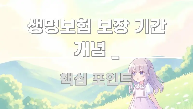 생명보험 보장 기간 개념 _ 꼼꼼하게 정리된 콘텐츠 요약 표지 이미지 - 본문 내용과 연관된 이미지