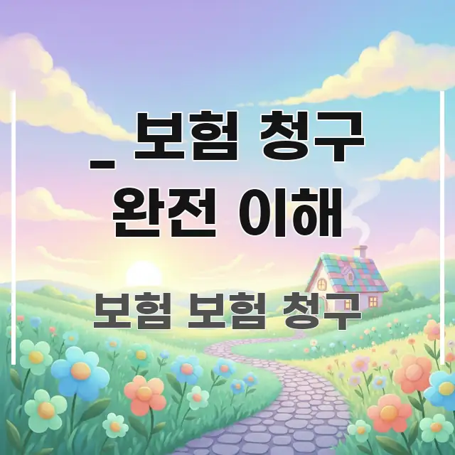 _ 보험 청구 완전 이해 직관적으로 이해되는 글 소개 썸네일 이미지 - 독자 이해를 위한 이미지