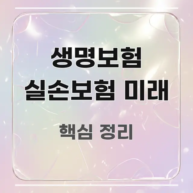 생명보험 실손보험 미래 핵심 정보를 압축한 블로그 대표 이미지 - 설명을 돕는 이미지