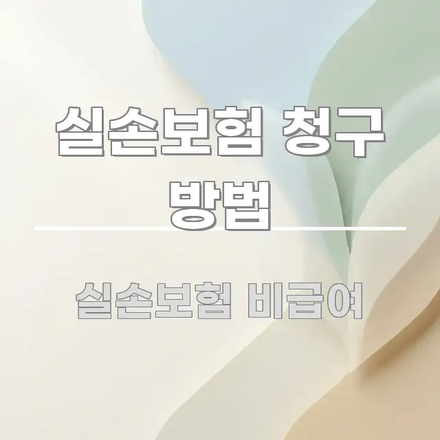 실손보험 청구 방법 스마트하게 정리된 심플 타이포그래피 표지 - 본문 내용과 연관된 이미지