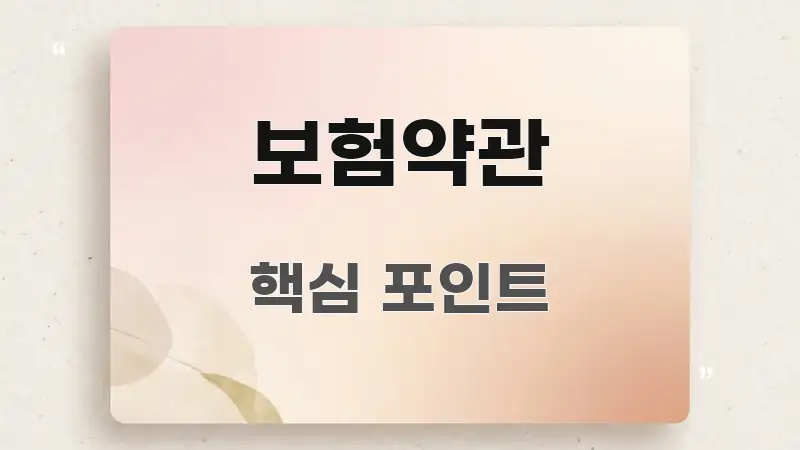 보험약관 정보 이미지 보험약관 알기 쉽게 정리한 텍스트 포스터 이미지 - 활용 예시 이미지
