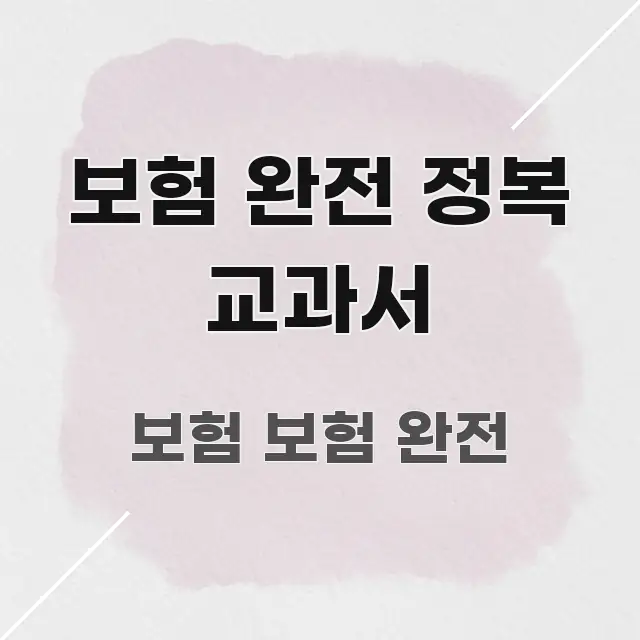 보험 완전 정복 교과서 흐름을 잡아주는 읽기 좋은 정보 카드 - 설명을 돕는 이미지
