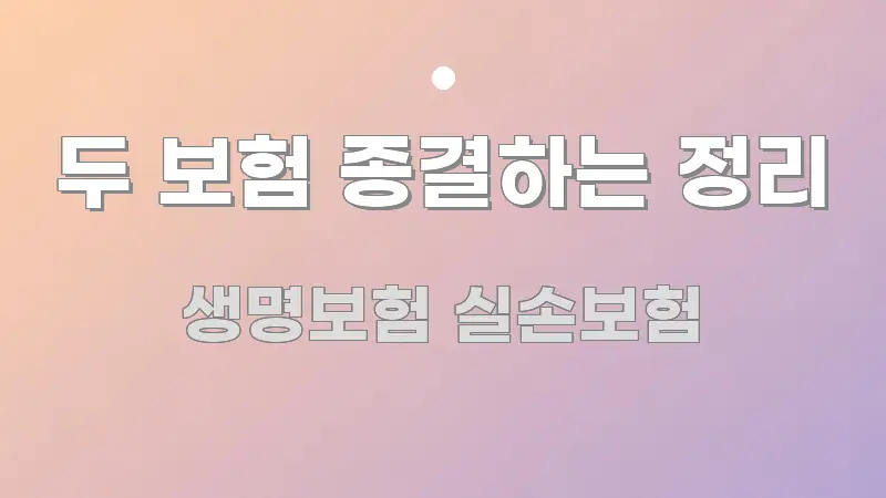두 보험 종결하는 정리 알기 쉽게 정리한 포스트 대표 비주얼 이미지 - 설명을 돕는 이미지