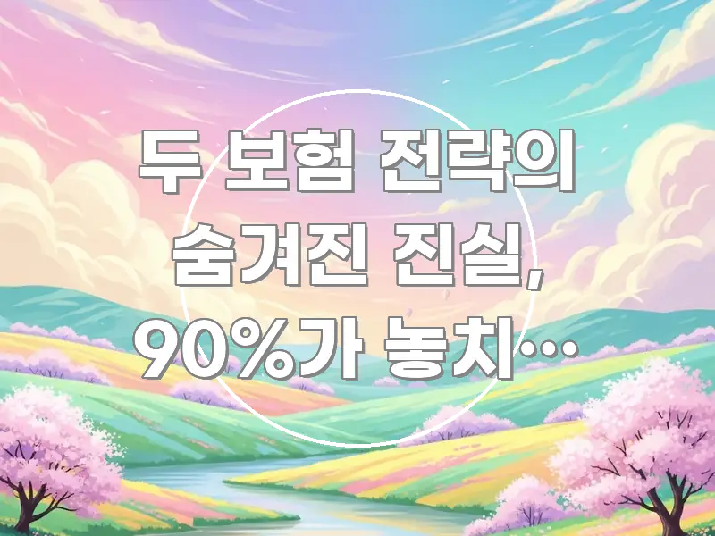 두 보험 전략의 숨겨진 진실, 90%가 놓치는 3가지 꼼꼼하게 정리된 모던 카드뉴스 디자인