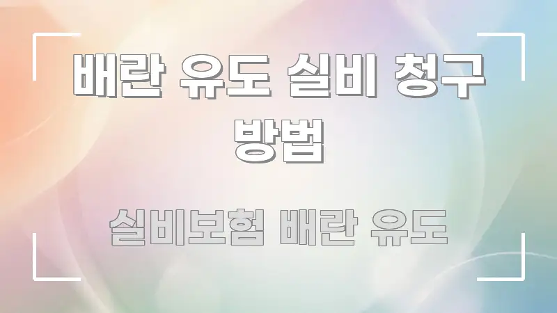 배란 유도 실비 청구 방법 핵심 키워드 중심의 핵심 정리 썸네일 이미지 - 설명을 돕는 이미지