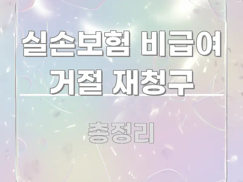 실손보험 비급여 거절 재청구 한 번에 이해되는 미니멀 블로그 썸네일