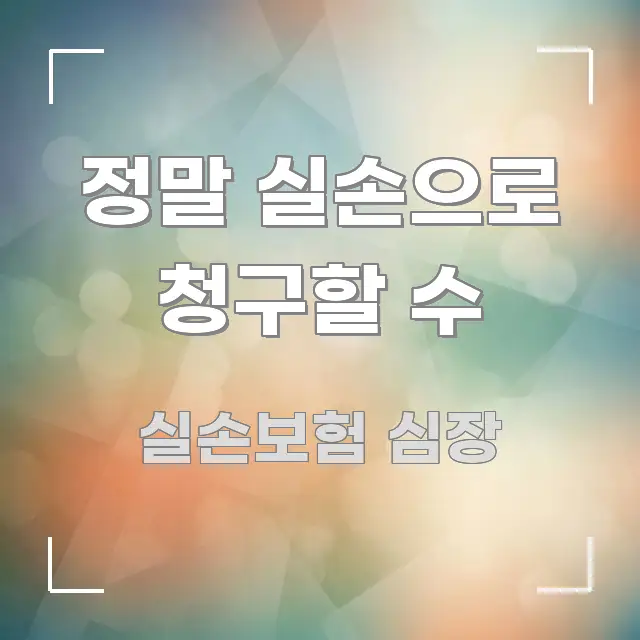 정말 실손으로 청구할 수 신뢰할 수 있는 정보를 담은 정보 요약 포스터